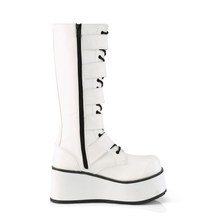 Load image into Gallery viewer, Platform Lace-Up Knee High Boots with Buckle Straps and Full Inner Metal Zip Closure