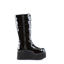 Load image into Gallery viewer, Platform Lace-Up Knee High Boots with Buckle Straps and Full Inner Metal Zip Closure