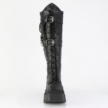 Load image into Gallery viewer, Chunky Heel Square-Toe Platform Knee High Boots with Cargo Pocket