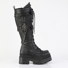 Load image into Gallery viewer, Chunky Heel Square-Toe Platform Knee High Boots with Cargo Pocket