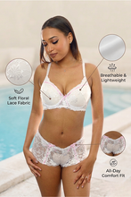 Load image into Gallery viewer, Lace Convertible Bra and Boyshort Set