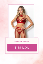 Load image into Gallery viewer, Lame and fishnet bra set with strappy elastic detail