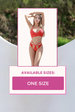 Load image into Gallery viewer, Lace Two Piece Bra and Panty Set, Lace Sheer Cup Lingerie Set