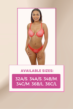 Load image into Gallery viewer, Matching Heart-Themed Lace Bra & Thong Set
