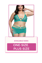 Load image into Gallery viewer, Three-Piece Lace & Strappy Elastic Bra Set