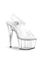 Load image into Gallery viewer, 7-Inch Stiletto Heel with Clear Ankle Strap