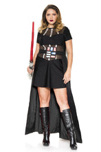 Load image into Gallery viewer, Two-Piece Stars Soldier Costume Set with Sheer Insets Bodysuit & Long Tail Train