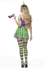Load image into Gallery viewer, Mardi Gras Babe Costume – 5-Piece Carnival-Inspired Party Outfit