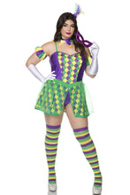 Load image into Gallery viewer, Mardi Gras Babe Costume – 5-Piece Carnival-Inspired Party Outfit