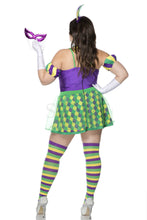 Load image into Gallery viewer, Mardi Gras Babe Costume – 5-Piece Carnival-Inspired Party Outfit
