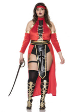Load image into Gallery viewer, Ancient Warrior Costume Set – 6-Piece Lace-Up Dress, Belt, Armbands & More