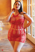 Load image into Gallery viewer, Corset Fishnet Dress
