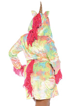Load image into Gallery viewer, Enchanted Unicorn Costume, Zipper Front Velvet Tie Dye Dress