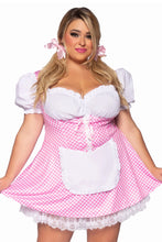 Load image into Gallery viewer, Plus Gingham Dress With Apron, Dorothy Farm Girl Costume Set