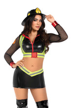 Load image into Gallery viewer, Three Pieces Five Alarm Fire Fighter Costume Set
