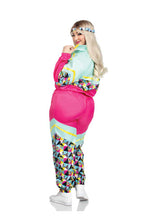 Load image into Gallery viewer, Two Pieces Totally 80's Tracksuit Costume Set, Plus Size Zip Up Jumsuit