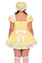 Load image into Gallery viewer, Three Piece Beary Cute Goldilocks Costume Set, Flouncy Apron Dress with Matching Bonnet