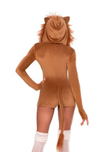 Load image into Gallery viewer, Comfy Lion Costume for Women – 1 PC Ultra-Soft Velvet Plush Romper with Gloved Sleeves, Tail & Mane Hood