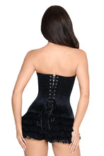 Load image into Gallery viewer, Steel Boned Satin Corset for Women, Satin Waist-Cinching Corset with Front Busk Closure & Adjustable Lace-Up Back