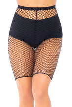 Load image into Gallery viewer, Troublemaker Fishnet Biker Shorts
