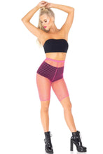 Load image into Gallery viewer, Troublemaker Fishnet Biker Shorts