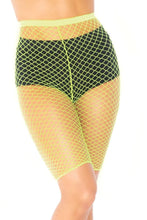 Load image into Gallery viewer, Troublemaker Fishnet Biker Shorts