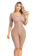 Load image into Gallery viewer, Full Body Shaper for Women with Built-In Bra – Long Sleeve & Long Leg Compression Garment with 3-Row Hook Front, Crotch Zipper & Hourglass Fit