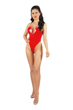 Load image into Gallery viewer, V-Wire Liquid Pull-On Romper with High Leg Detail