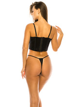 Load image into Gallery viewer, Shiny Micro Bra Set with Matching Thong
