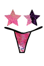 Load image into Gallery viewer, Color Changing Flip Pasties w Matching Panty