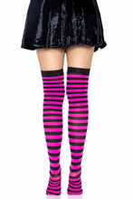 Load image into Gallery viewer, Cari Striped Stockings with Hosiery Fabric
