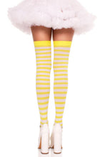 Load image into Gallery viewer, Cari Striped Stockings with Hosiery Fabric