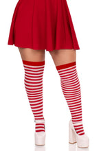 Load image into Gallery viewer, Cari Striped Stockings with Hosiery Fabric