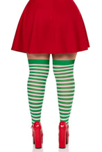 Load image into Gallery viewer, Cari Striped Stockings with Hosiery Fabric