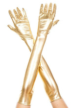 Load image into Gallery viewer, Extra Long Metallic Gloves
