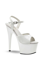 Load image into Gallery viewer, Open-Toe Ankle Strap Platform Heel Sandals-White