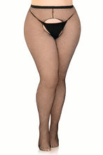 Load image into Gallery viewer, Ginny Fishnet Crotchless Pantyhose for Women – Sexy Lingerie Tights with Reinforced Crotch Cutout, Stretchy High-Quality Hosiery for Bedroom or Night Out