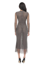 Load image into Gallery viewer, Rhinestone mesh maxi dress