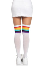 Load image into Gallery viewer, Nia Rainbow Thigh High Stockings