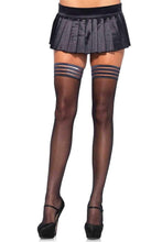 Load image into Gallery viewer, Amy Sheer Thigh High Stockings – Sporty, Flirty, and Effortlessly Chic