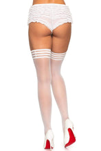 Load image into Gallery viewer, Amy Sheer Thigh High Stockings – Sporty, Flirty, and Effortlessly Chic