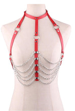Load image into Gallery viewer, Body Harness with Low Chest Chains, Multi Strap Harness