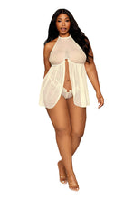 Load image into Gallery viewer, Polkadot babydoll and strappy G-string