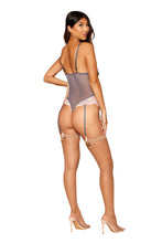 Load image into Gallery viewer, Eyelash lace garter teddy