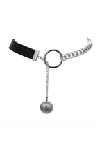 Load image into Gallery viewer, Leather Choker With Chain And Ball,