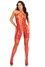 Load image into Gallery viewer, Heart net halter Women's Lingerie bodystocking Dress