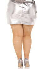 Load image into Gallery viewer, Colby Rhinestone Fishnet Plus Size Tights