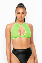Load image into Gallery viewer, Halter Neck Keyhole Crop Top