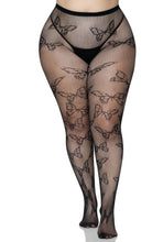 Load image into Gallery viewer, Plus Butterfly Fishnet Tights