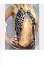 Load image into Gallery viewer, Metal Sequins Tassel Harness Necklace Bra Chain